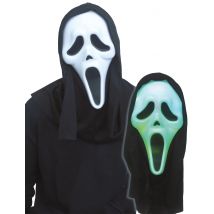 Scream Leuchtende Maske für Erwachsene mehrfarbig - Thema: Fasching und Karneval - Weiß
