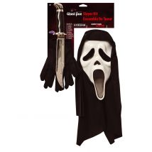 Scream Ghostface Set mit Maske Handschuhe und Messer