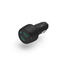 Hama Auto snellader - 2x USB-C PD / QC - 45W - geschikt voor Smartphone en Tablet - Zwart