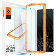 Spigen Screenprotector geschikt voor Google Pixel 8 Pro - Tempered Glas met Montage 2 stuks - Transparant