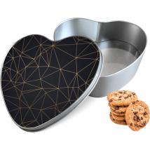 Koektrommel Luxury Hart - Bewaarblik 14x15x5 cm