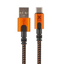 Xtorm Xtreme USB naar USB-C kabel - 1.5m - Zwart/Oranje