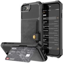 Magnetic Card Hoesje geschikt voor iPhone 7/8/SE 2020/2022 - Zwart