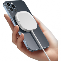 2-in-1 Magnetische Draadloze Oplader 15W - Oplaadstandaard geschikt voor MagSafe - USB-C - Compatibel met Qi-Gecertificeerde toestellen zoals iPhone & Samsung S-serie - Wit