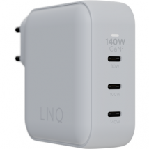 Linq Connects Laptop lader 140W GAN2 - Snellader met Geavanceerde GAN Technologie - USB-C Power Delivery Adapter voor Laptop, Tablet & Smartphone