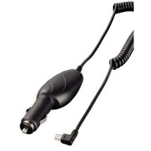 Hama Autolader - Auto oplader Mini USB - Oplaadkabel - LED-indicatie - geschikt voor diverse apparaten - Spiraalsnoer en gehoekte stekker - 0,7 meter - Beveiliging - Zwart