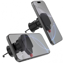 azy Universele Luchtrooster telefoonhouder Click-Easy - telefoonhouder ventilatie - 360-graden draaibaar - geschikt voor Iphone en Samsung - Universele Autohouder met kliksysteem - Zwart