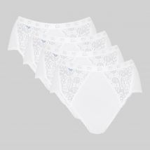 Sloggi Lote de 3 bragas midi + 1 gratis SLOGGI Chic. Talla 40. Color Blanco
