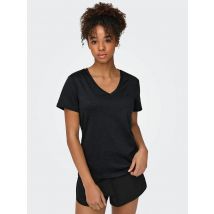 T-shirt voor sport Core Life korte mouwen en V-hals