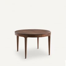 Verlengbare ronde tafel, notenhout en fineer, Sanara