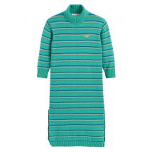 Tiny X La Redoute Vestido largo de rayas, recto, manga larga. Talla 108 cm (5 años). Color Verde
