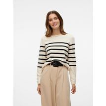 Gestreepte trui met ronde hals