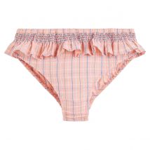 Braguita abullonada de algodón, con cuadros Niña Talla 94 cm (3 años). Color Rosa