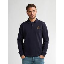 Poloshirt met lange mouwen, logo op de borst