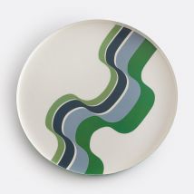 Mapoésie X La Redoute Intérieurs Bandeja redonda de acero estampado Songe. Talla talla única. Color Verde