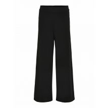 Geribde broek met wijde pijpen