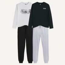 Lot de 2 pyjamas, manches longues, en coton, thème surf