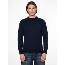 Tommy Hilfiger Pull Girocollo In Cotone Pima E Cachemire Blu Uomo Taglie 3XL