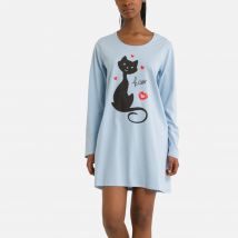 Catsline Camicia Da Notte Maniche Lunghe Catsline Blu Donna Taglie M