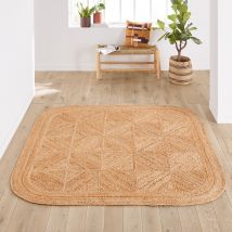 La Redoute Interieurs Tappeto Quadrato Iuta Con Bordi Arrotondati, Aftas Beige Taglie 300 x 300 cm