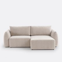 La Redoute Interieurs Divano Letto Angolare Velluto A Coste, Edith Beige Taglie angolo reversibile