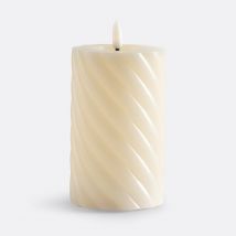 La Redoute Interieurs Candela Led Intrecciata In Cera H14,8 Cm, Caspar