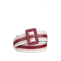 La Redoute Collections Cintura Tricolore In Pelle Con Fibbia Quadrata Multicolore Donna Taglie 85 cm