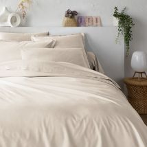 La Redoute Interieurs Copripiumone Con Cerniera, Percalle Di Cotone, Scénario Beige Taglie 200 x 200 cm