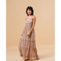 Grace And Mila Abito Lungo Stampato Marion Beige Donna Taglie S