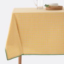 La Redoute Interieurs Tovaglia Motivo Vichy Tinto In Filo Cotone/lino Trattoria Bianco Taglie 150 x 250 cm