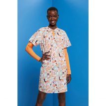 Esprit Abito Maniche Corte, Fantasia Floreale Multicolore Donna Taglie M