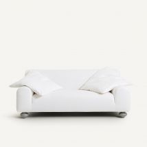 Otto Studio For Am.pm Divano Compatto Cotone Lino, Bold Bianco Taglie 3 posti