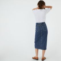 La Redoute Collections Gonna Dritta Lunga In Denim Blu Donna Taglie 44 (FR) - 48 (IT)