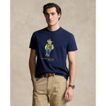 Polo Ralph Lauren T-shirt Dritta In Jersey Bear Blu Uomo Taglie M