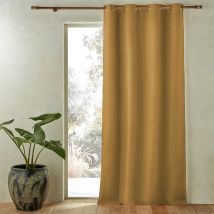 Am.pm Tenda In Lino Lavato Oscurante Con Occhielli, Private Marrone Taglie 140 x 220 cm