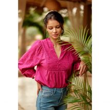 La Petite Etoile Blousa Maniche Lunghe Ricamata Briam Rosa Donna Taglie 2(M)