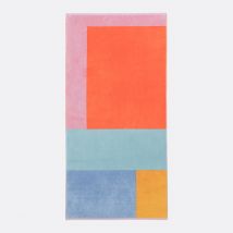 La Redoute Interieurs Telo Da Spiaggia Spugna Velluto, Palavas Viola Taglie 90 x 175 cm