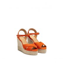 Castaner Espadrillas Con Zeppa Piattaforma Blaudell Arancione Donna Taglie 38