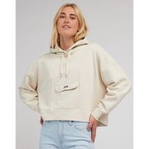 Lee Felpa Con Cappuccio, Tasca Davanti Beige Donna Taglie L