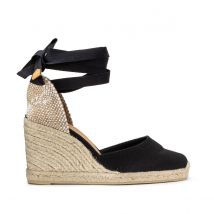 Castaner Espadrillas Con Zeppa In Cotone Carina Nero Donna Taglie 38