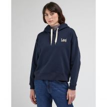 Lee Felpa Con Cappuccio Fantasia Davanti Nero Donna Taglie L