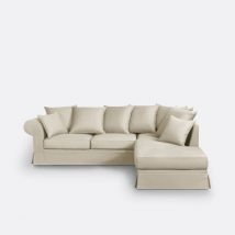 La Redoute Interieurs Divano Angolare Trasformabile Cotone, Adelia Beige Taglie angolo sinistro