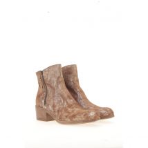 Mjus Stivaletti Con Cerniere In Pelle Marrone Donna Taglie 41