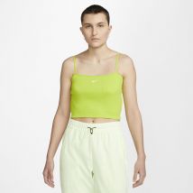 Nike Canotta Attillata Corta Con Spalline Sottili Verde Donna Taglie XL