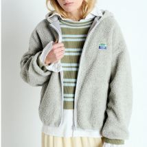 American Vintage Giacca Larga In Sherpa Con Cappuccio, Hoktown Grigio Donna Taglie XS/S