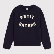 Petit Bateau Felpa Girocollo Con Logo Blu Donna Taglie S