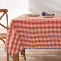 La Redoute Interieurs Tovaglia Motivo Vichy Tinto In Filo Cotone/lino Trattoria Bianco Taglie 150 x 300 cm