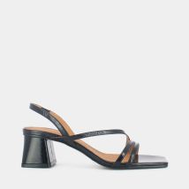 Jonak Sandali In Pelle Lucida Dozy Nero Donna Taglie 36