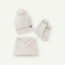 Tape A L'oeil Completo In Maglia 3 Pezzi Beige Bambina Taglie 2/4 anni - 86/102 cm