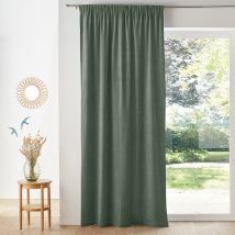 La Redoute Interieurs Tenda Velluto Bordo Arricciato, Velvet Verde Taglie 180 x 135 cm